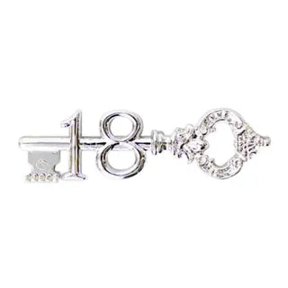 Fancy Key 18th Silver Embellishment