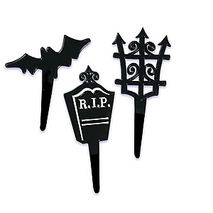 Halloween/Haunted House Plastic Picks (4)