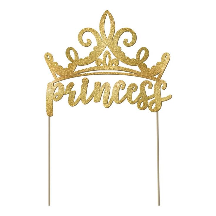 Disney Princess Glitter Cake Topper