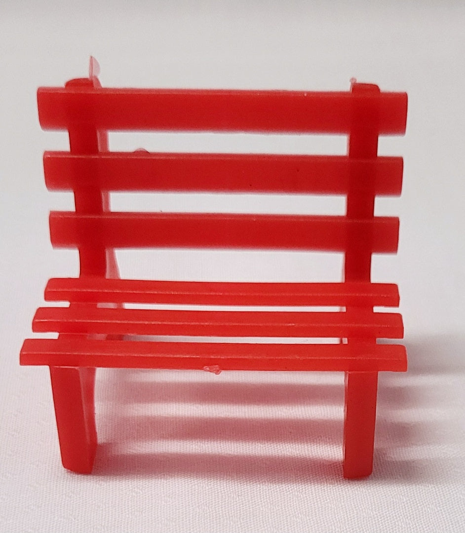 Red Park Bench Plastic