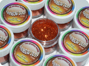 Golden Orange Jewel Rainbow Dust Glitter